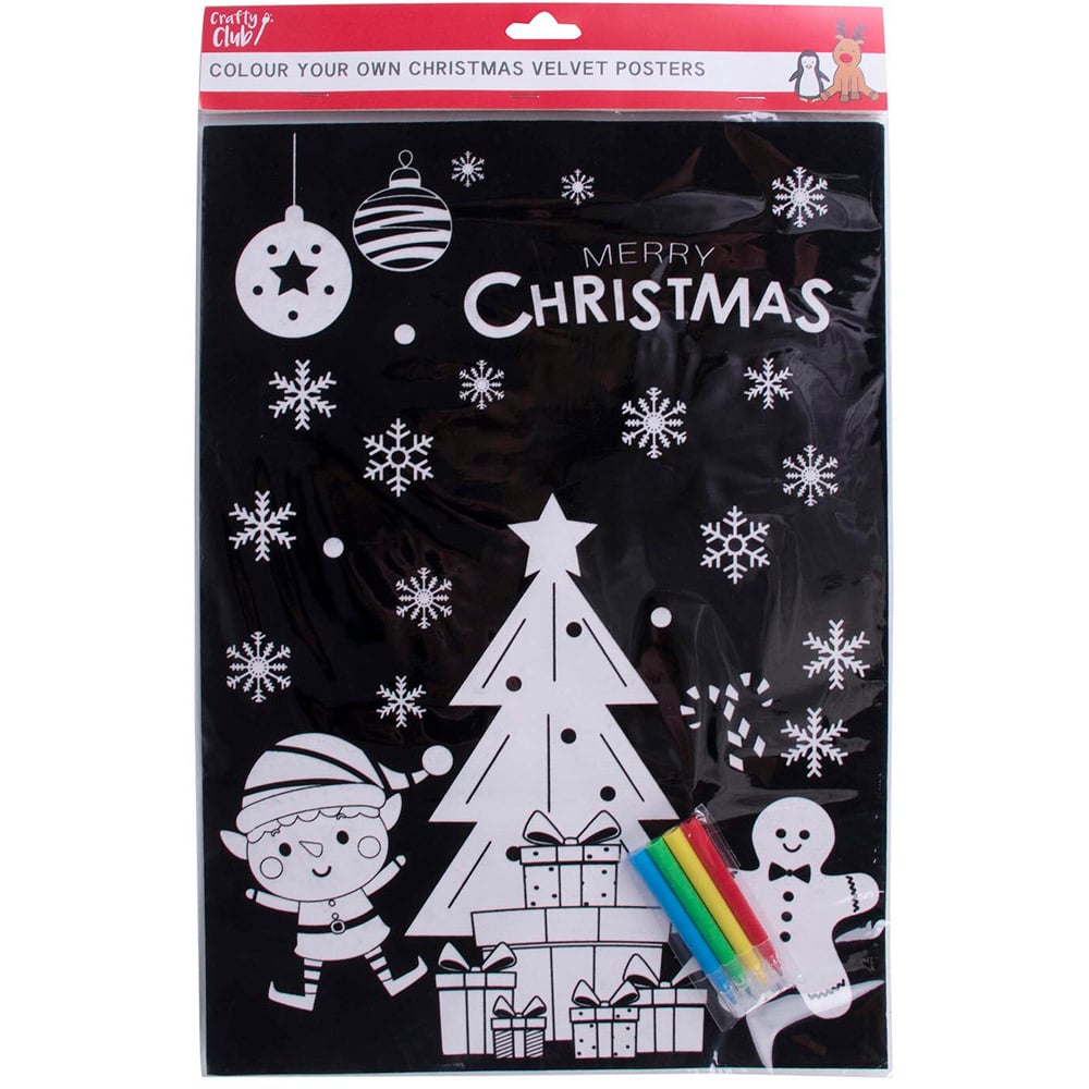 Crafty Club Colour Your Own Xmas Velvet Posters Image 1