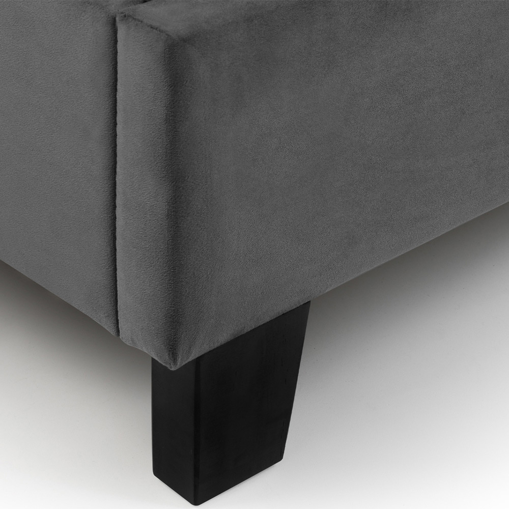 Julian Bowen Rosa King Size Grey Velvet Bed in a Box Image 8