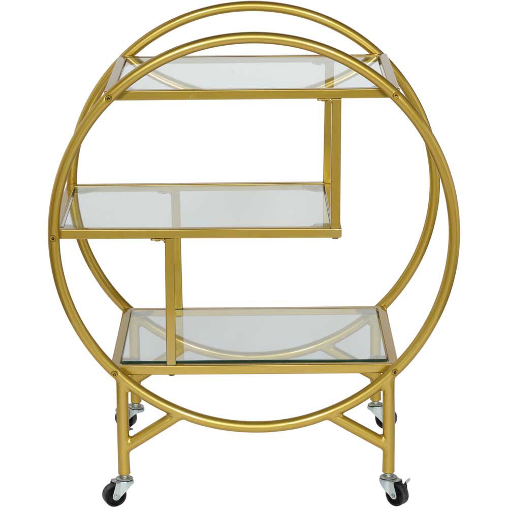 Dixie Gold Effect Drinks Trolley Image 3