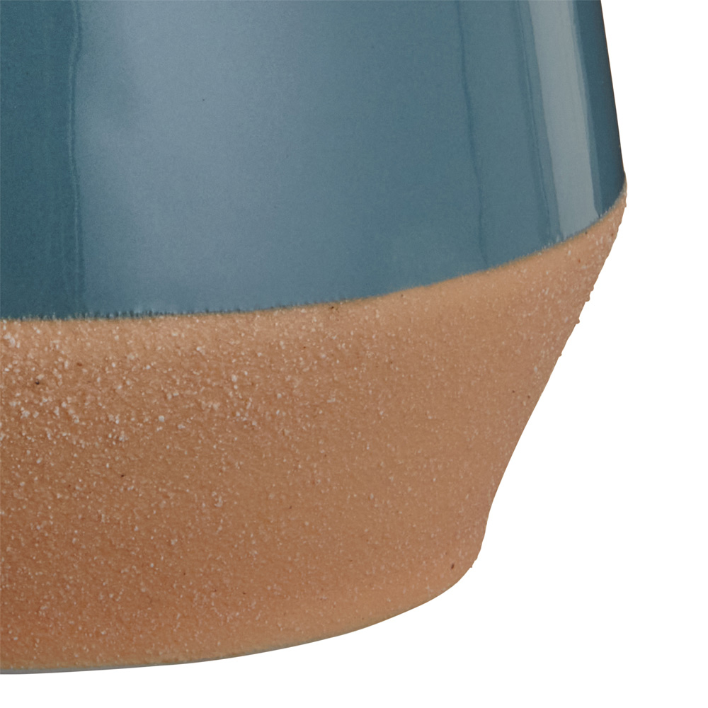 Wilko Blue Curved Vase Image 3