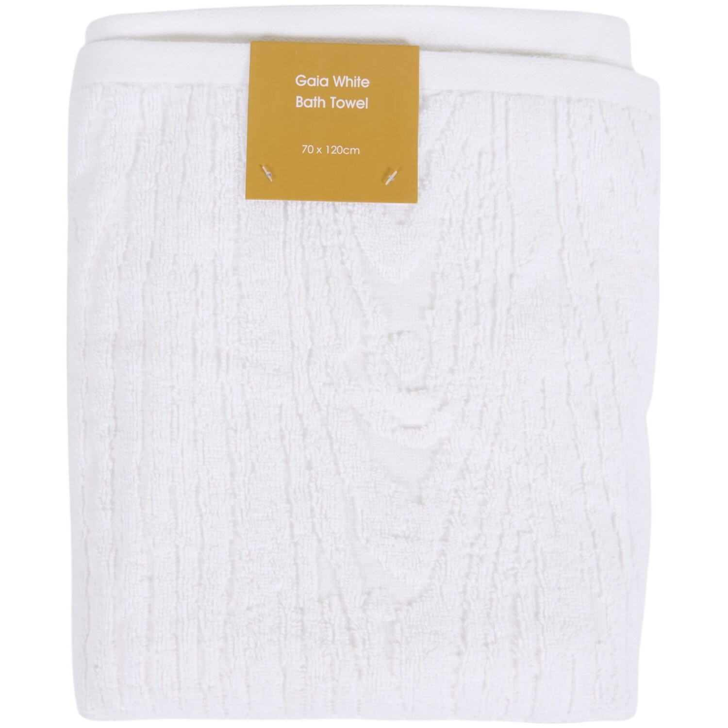 Gaia Bath Towel White Image 1