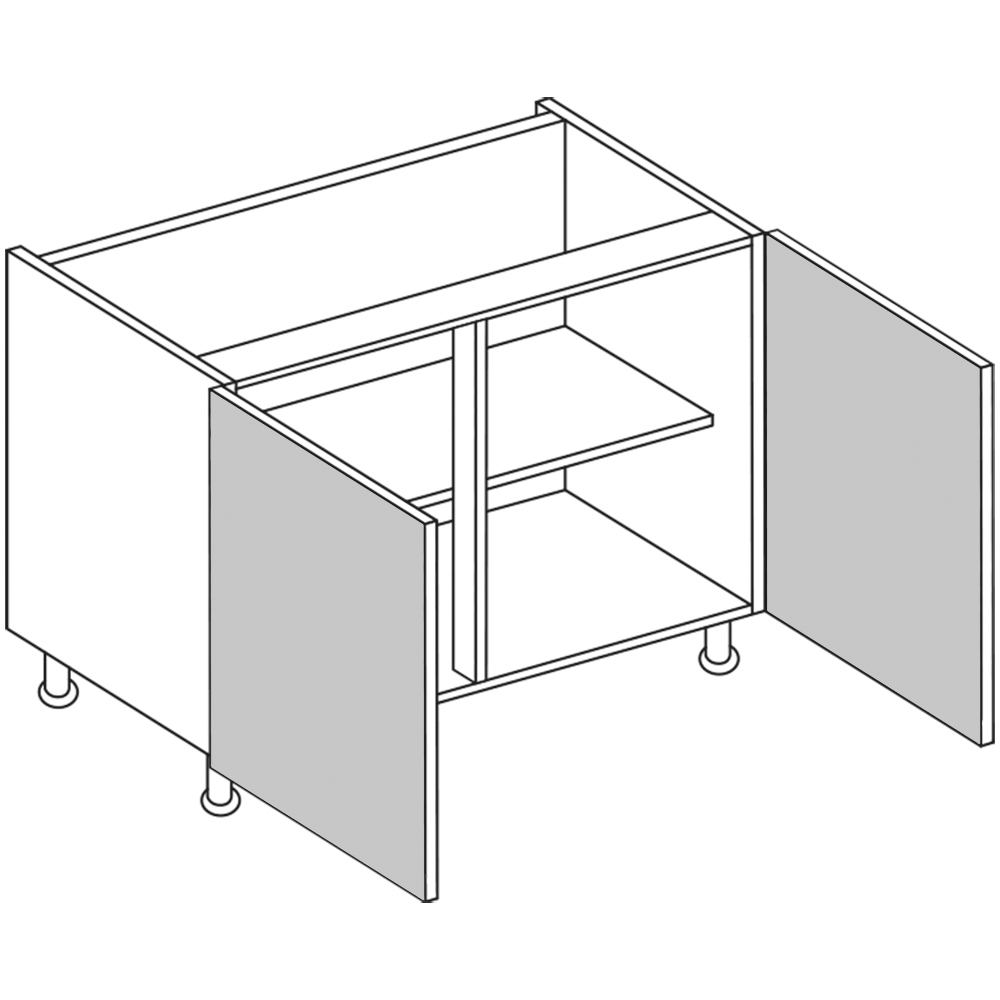 wilko Woodgrain Effect Shaker Dust Grey Base Unit 700mm Image 1