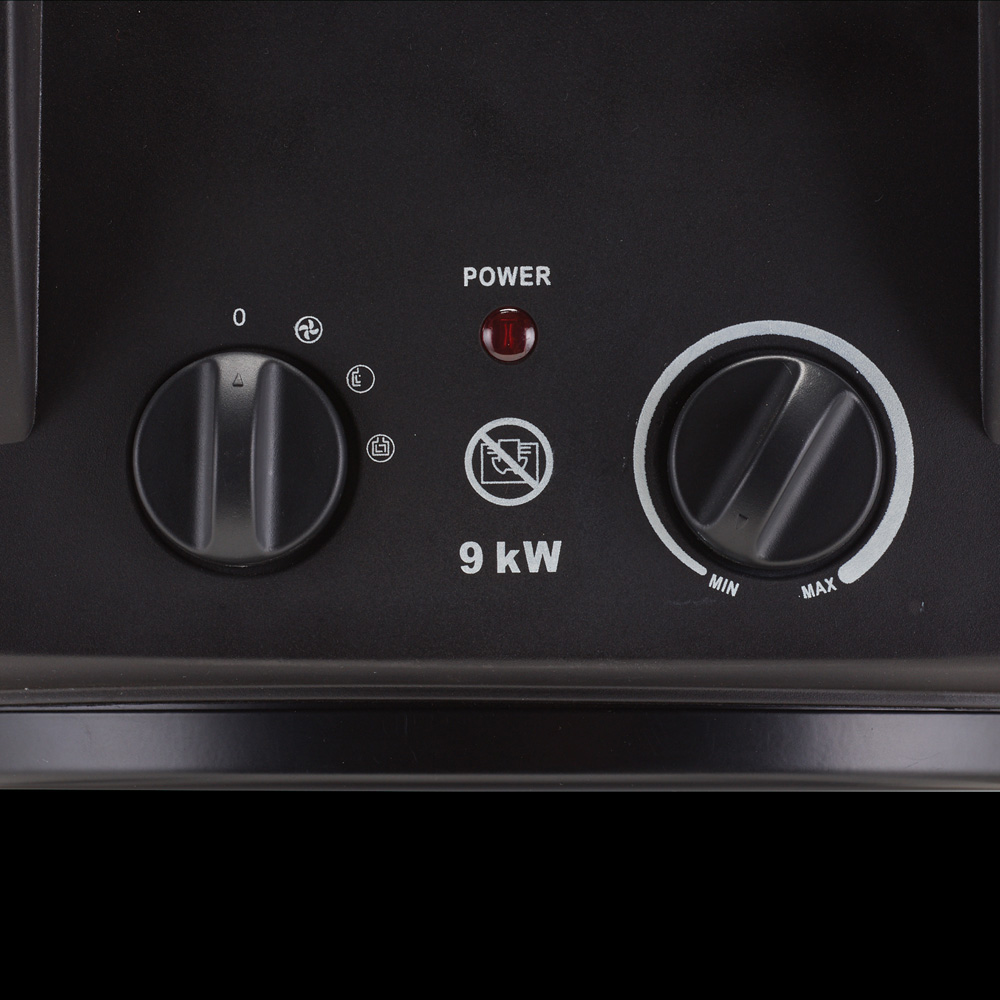 Draper PTC Black Electric Space Heater 9000W Image 9
