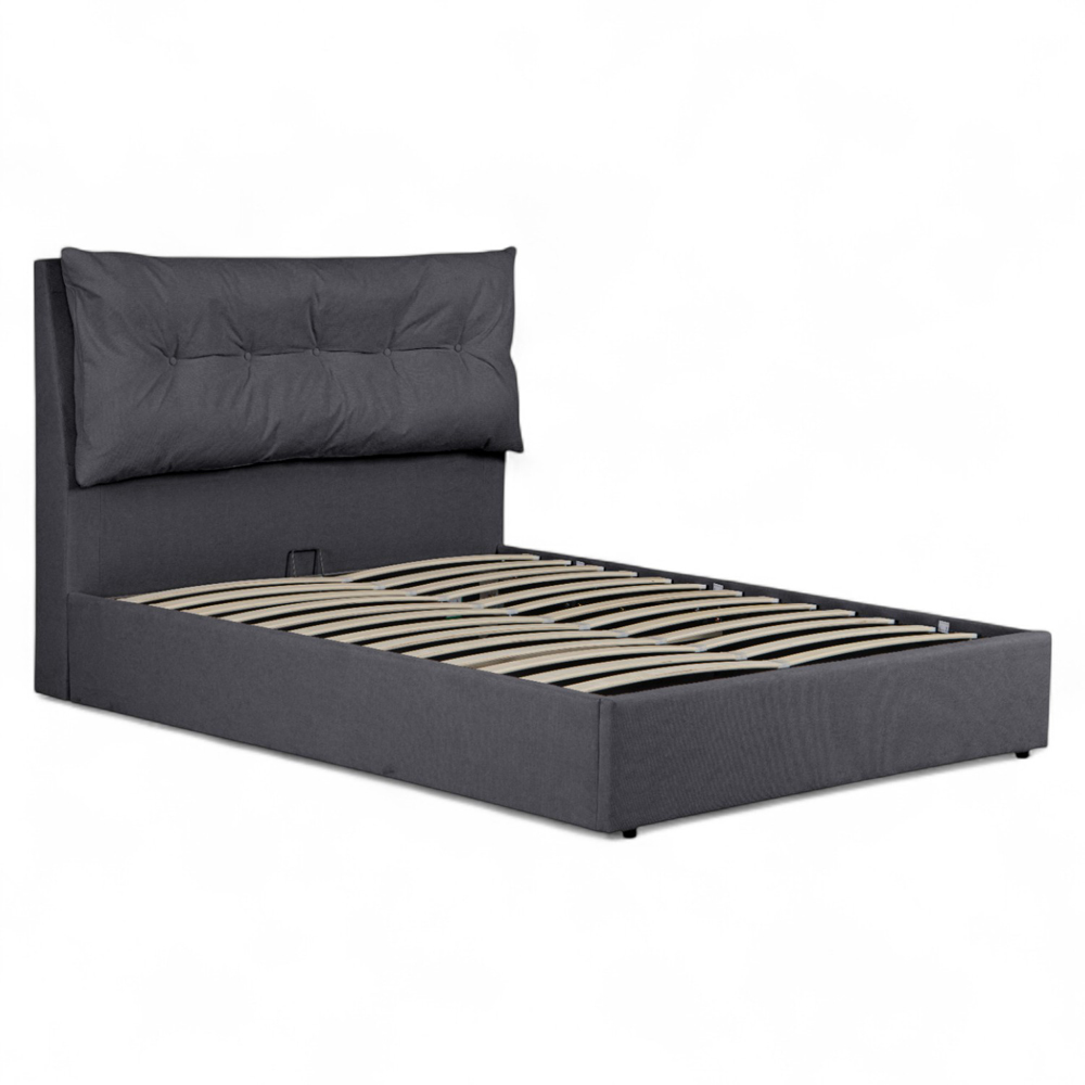 OAT Home Prestbury Double Charcoal Grey Ottoman Bed Image 2