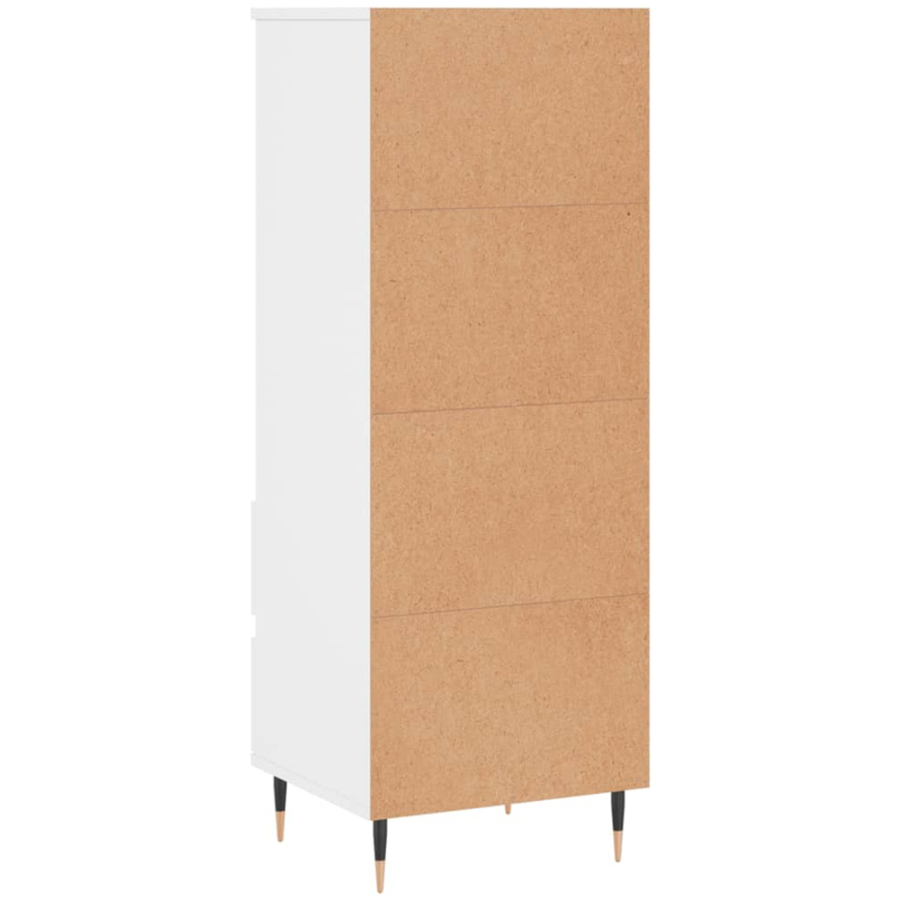 vidaXL 2 Drawer 3 Shelf White Highboard Image 8