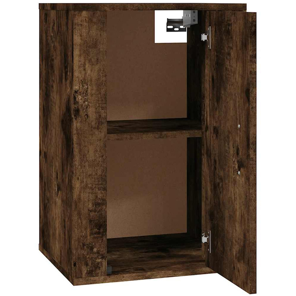 vidaXL Single Door Smoked Oak Wall Mounted TV Cabinet Set of 2 Image 8