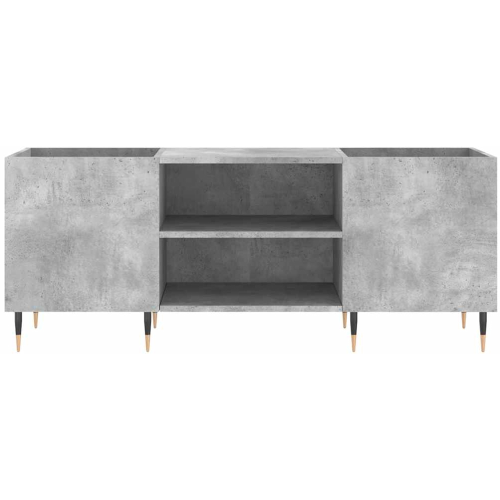 vidaXL 2 Shelf Concrete Grey Record Cabinet Image 4