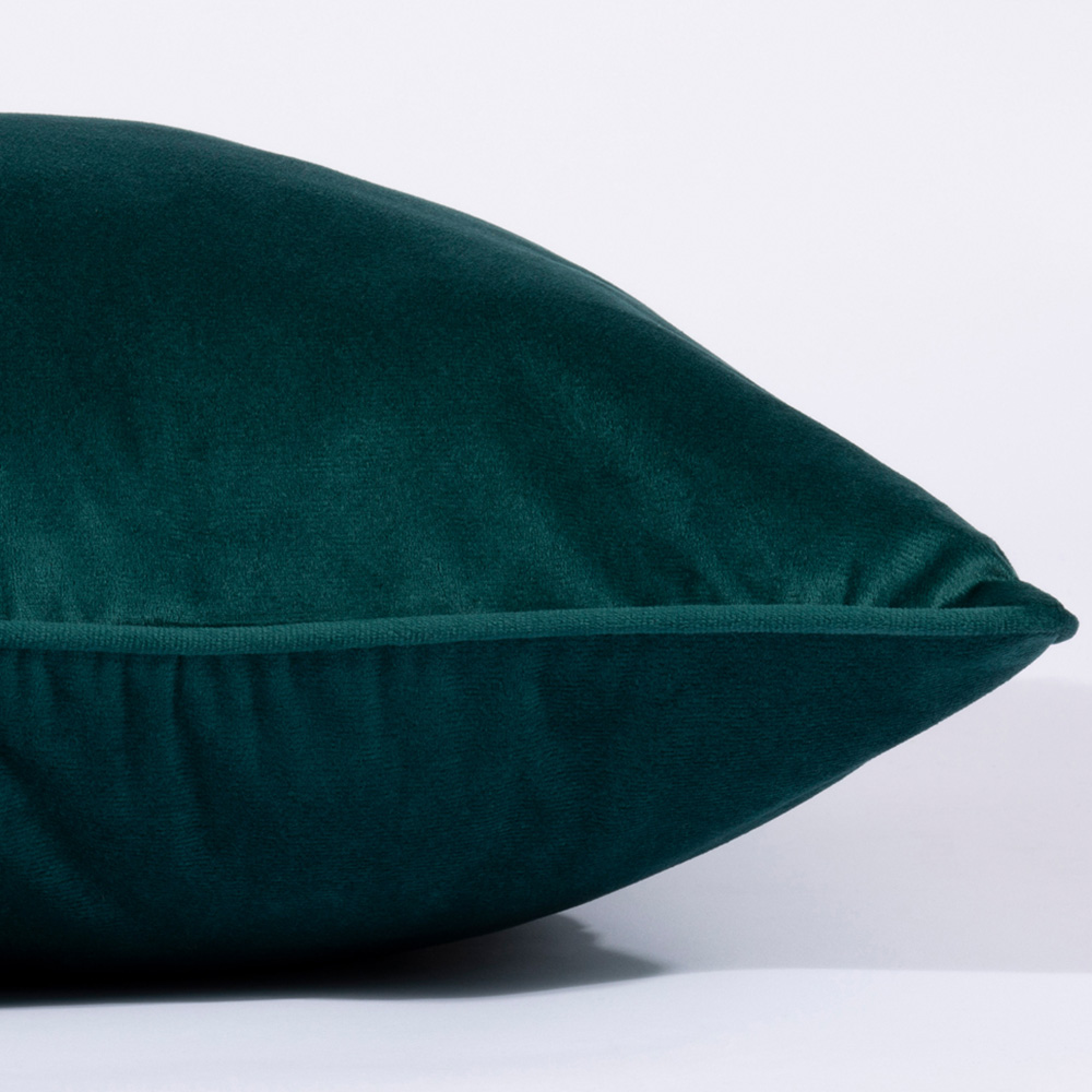 Esselle Home Hyde Teal Piped Edge Velvet Cushion 45 x 45cm Image 4