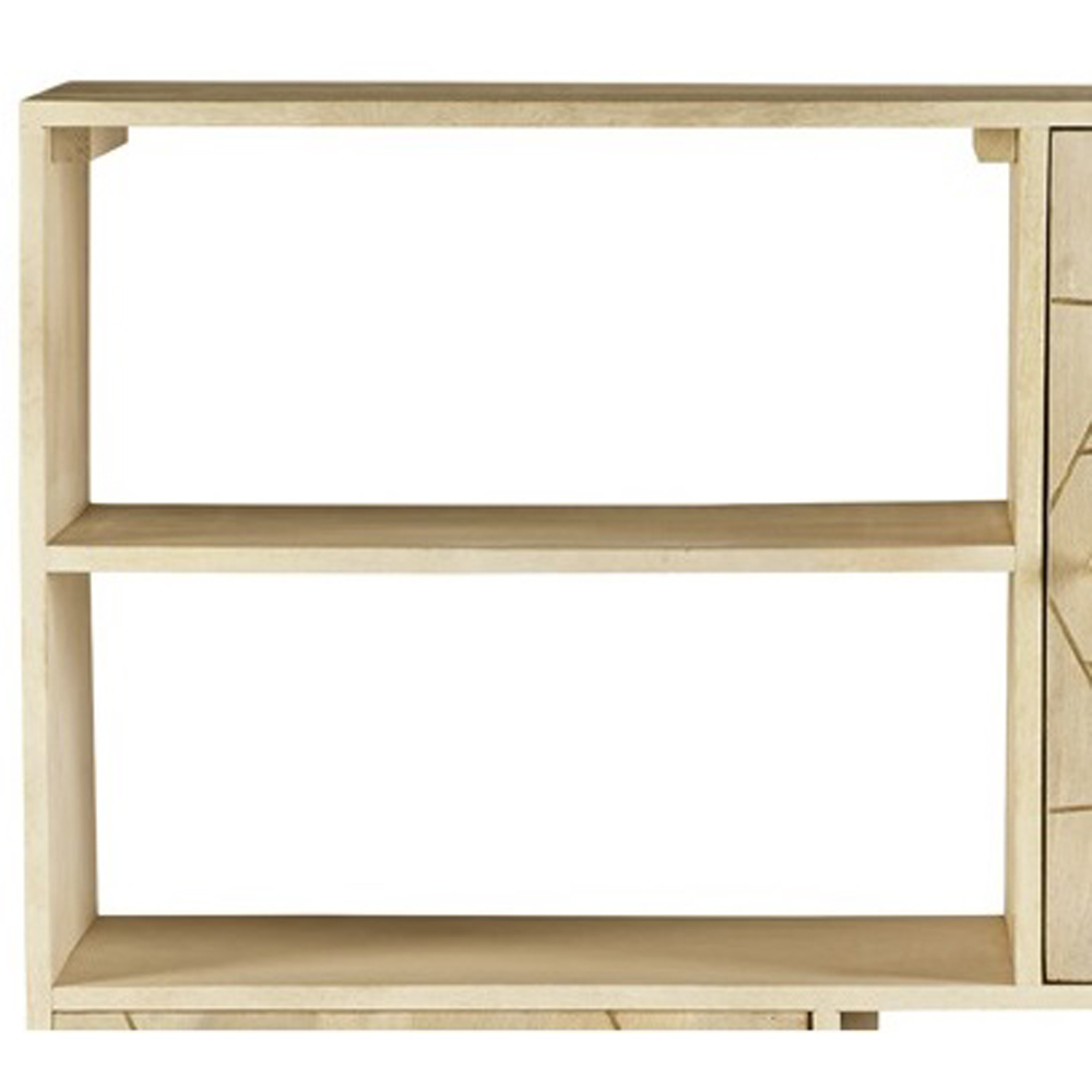 Brooklyn Huyen 2 Door 4 Shelf Light Gold Display Cabinet Image 4
