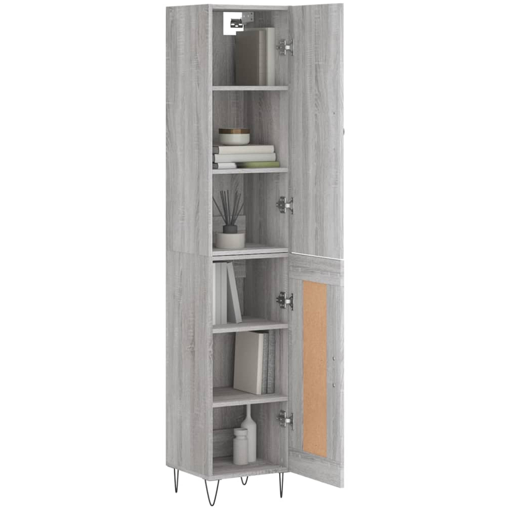 vidaXL 2 Door Grey Sonoma Highboard Image 3
