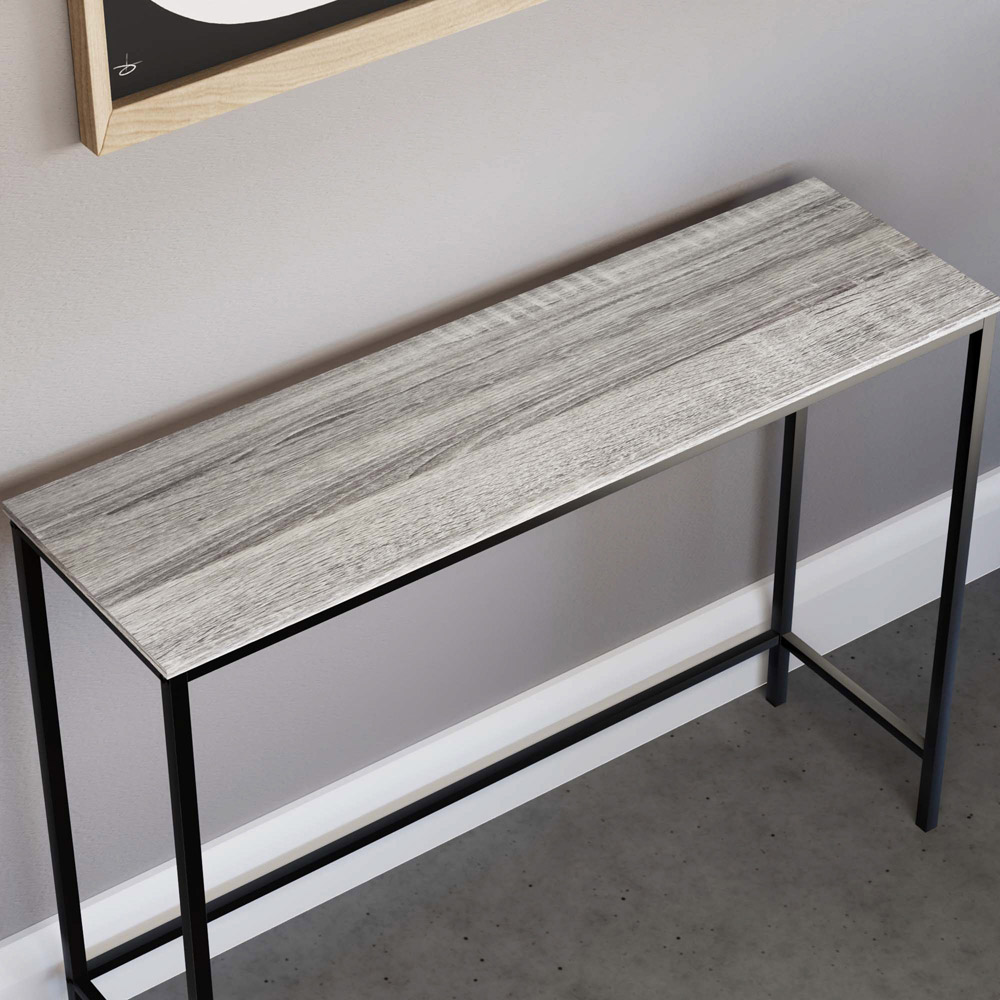 Home Vida Brooklyn Grey Industrial Console Table Image 5