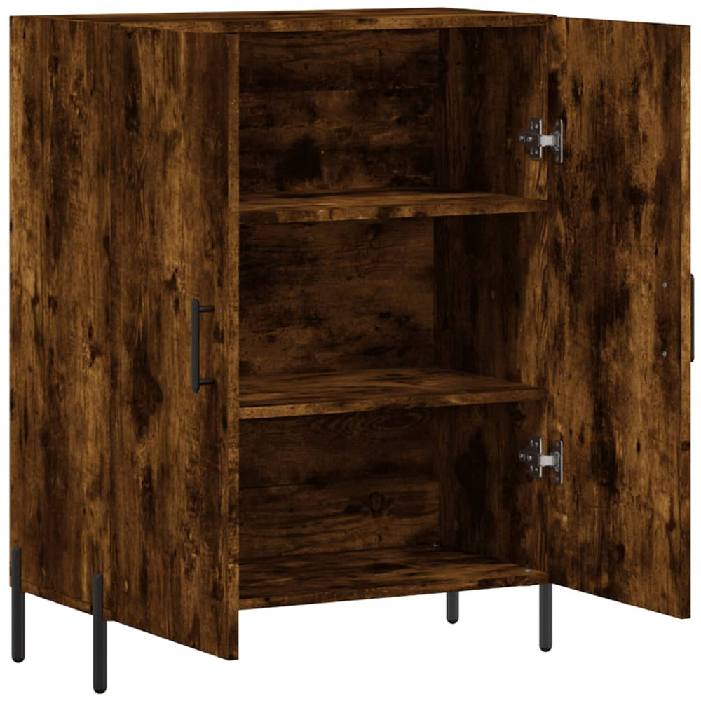 vidaXL 2 Door Smoked Oak Sideboard Image 6