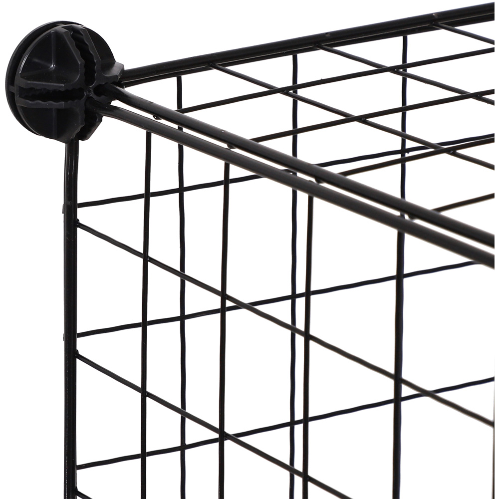 Portland 6 Cube Black Interlocking Metal Storage Unit Image 4