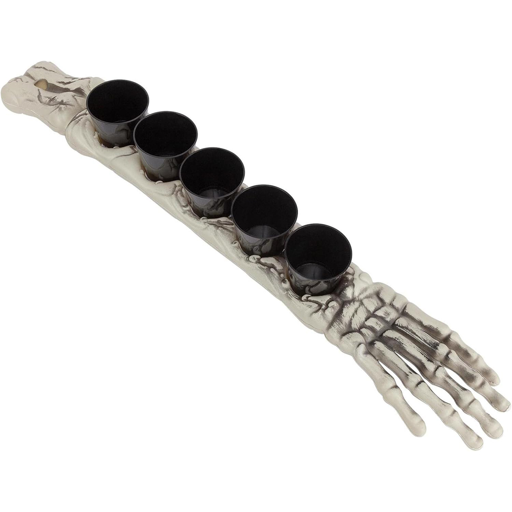 Shatchi Halloween Skeleton Arm Shot Glasses 5 Pack Image 4