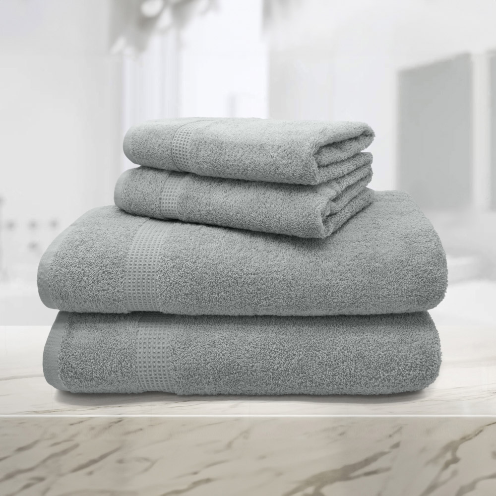 Mayfair Egyptian Cotton Platinum Bath Sheet Set of 2 Image 3