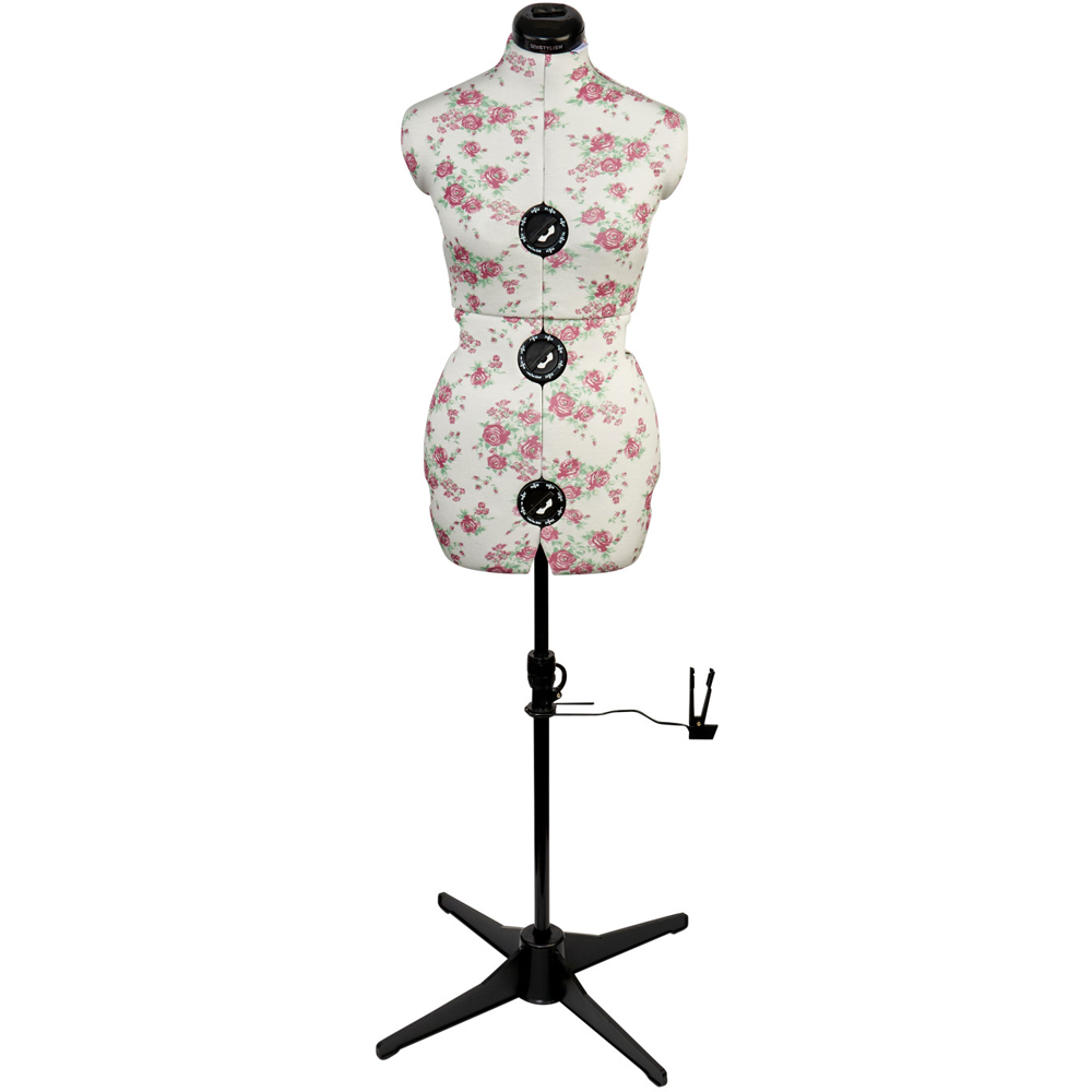 Sewing Online FLORALSMALL Vintage Floral Adjustable 8-Part Dressmakers Dummy with Hem Marker Small Image 2