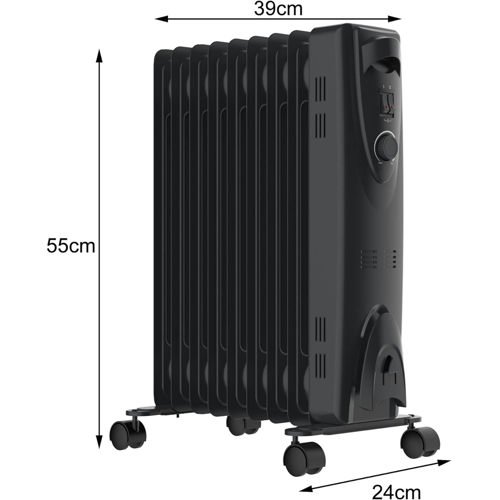 Mylek Black Oil Filled Heater 2000W Image 6