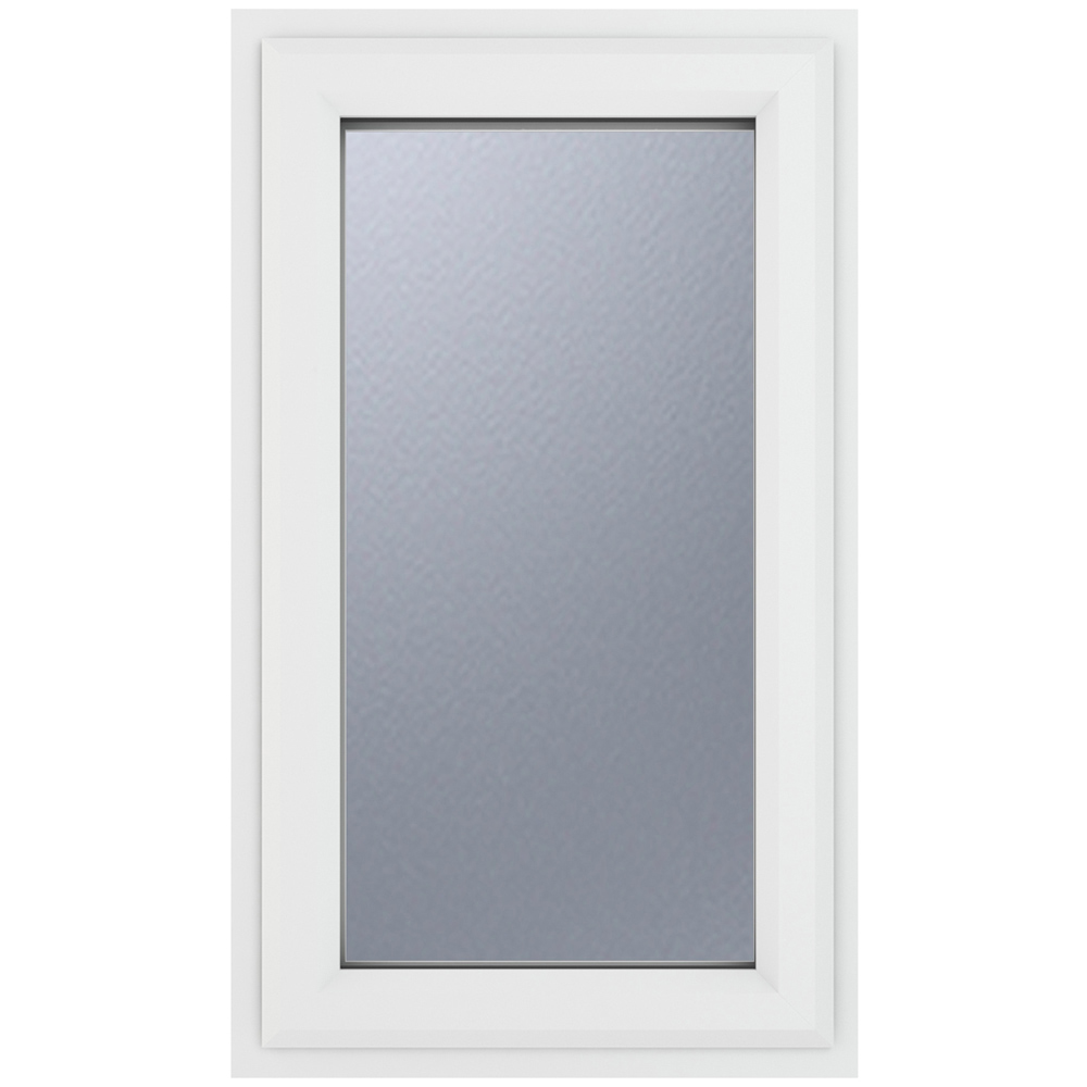 Crystal uPVC Triple Glazed Window Right Hand Side Hung White Obscure Glass 610x820mm Image 1