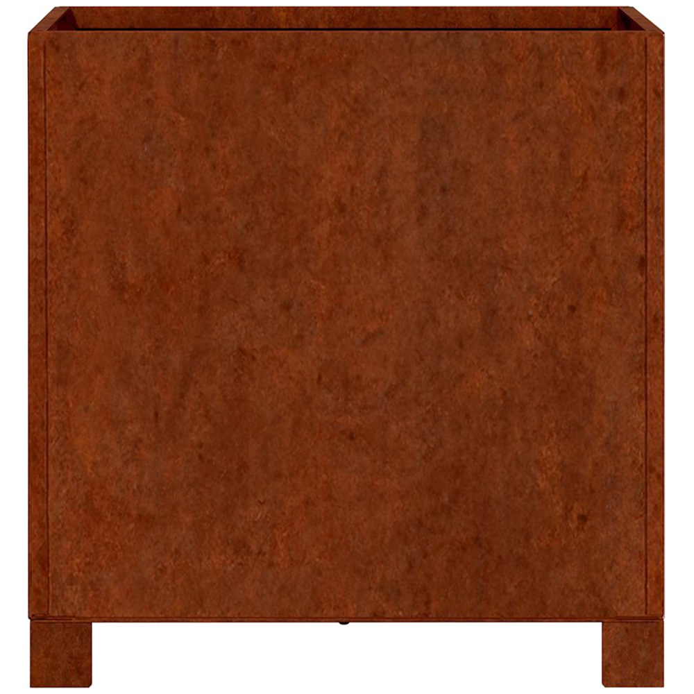 vidaXL Brown Corten Steel Garden Planter with Legs 40 x 40 x 40cm Image 5