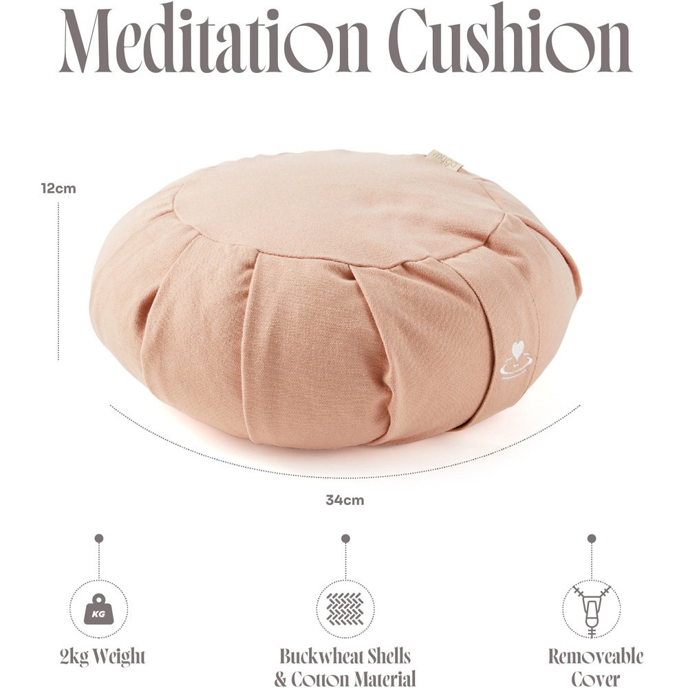 Myga Blush Zafu Yoga Meditation Cushion 34 x 34cm Image 5