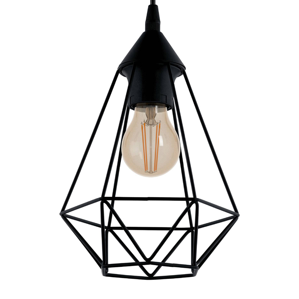 EGLO Tarbes Geo Black Steel Wall Light Image 3