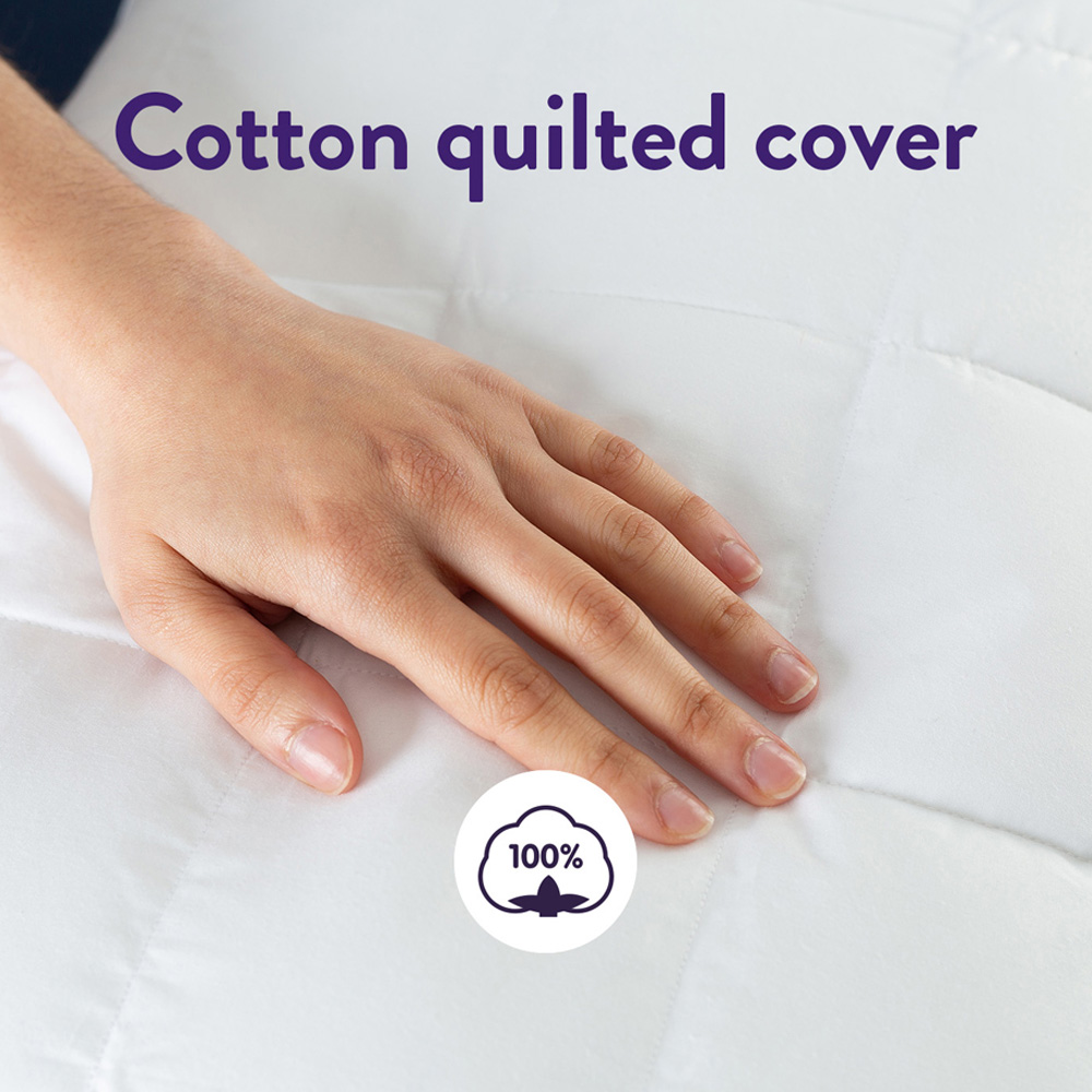 Slumberdown White Cotton Touch Quilted Pillow Wilko