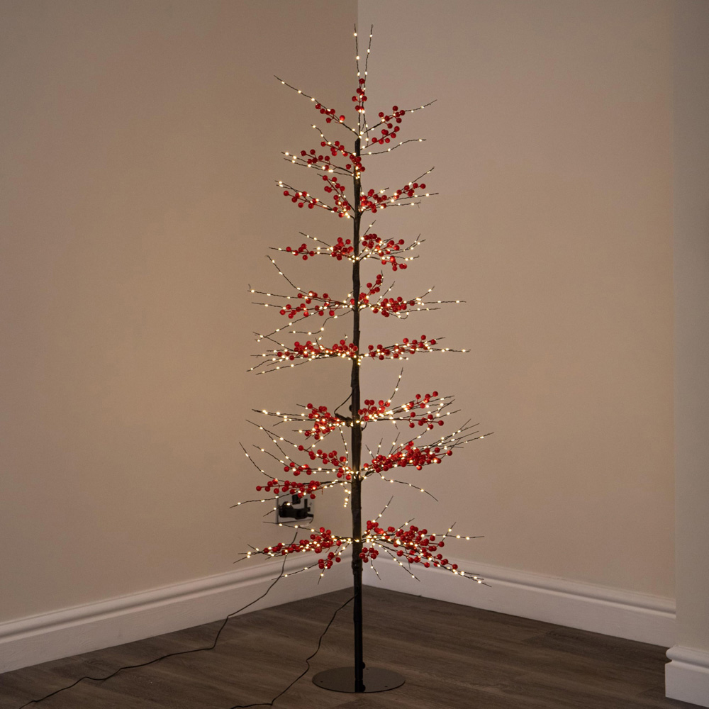 Samuel Alexander Pre-Lit Berries Christmas Twig Tree 5ft Image 2