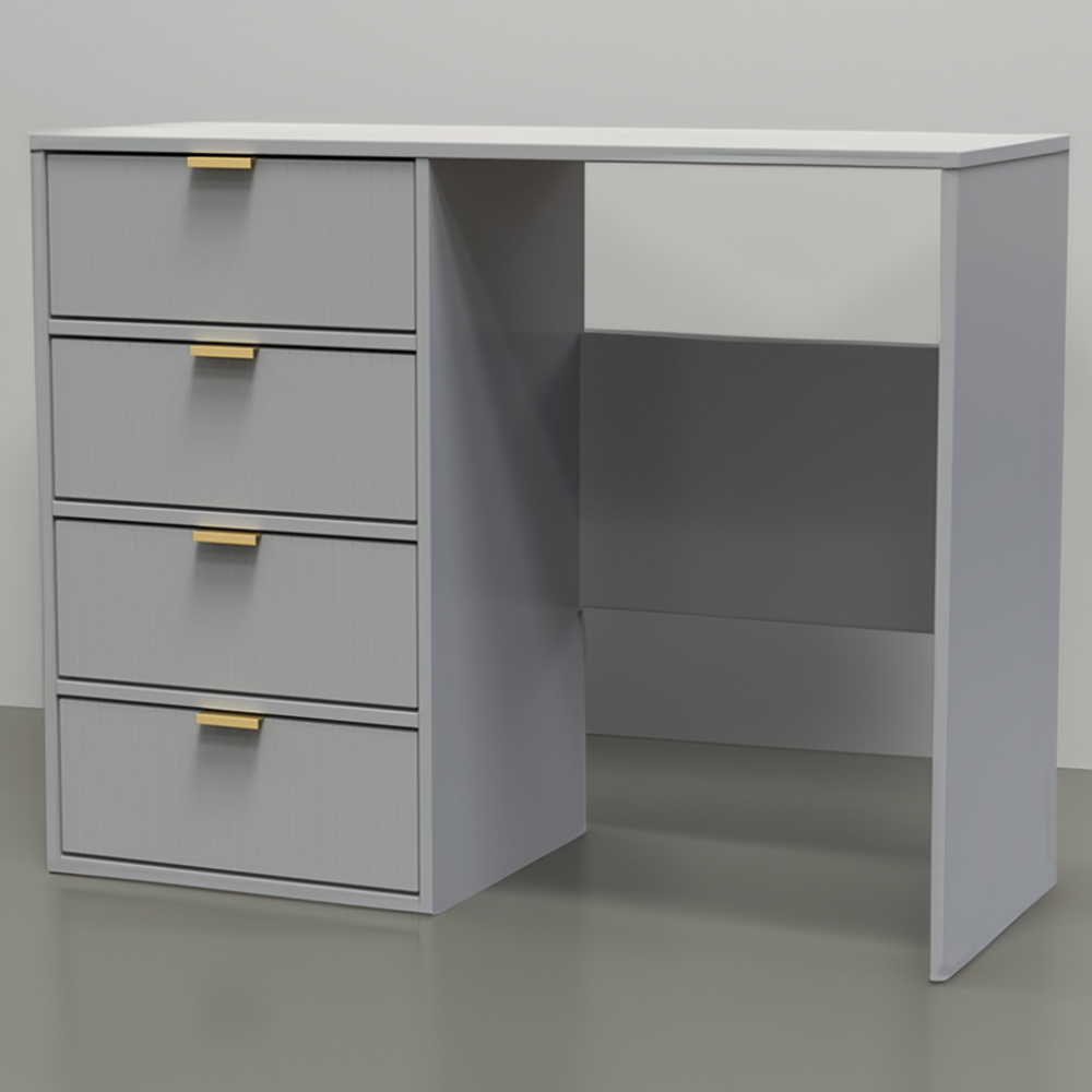 Crowndale 4 Drawer Dusk Grey Chest of Drawers with Desk Ready Assembled Image 1