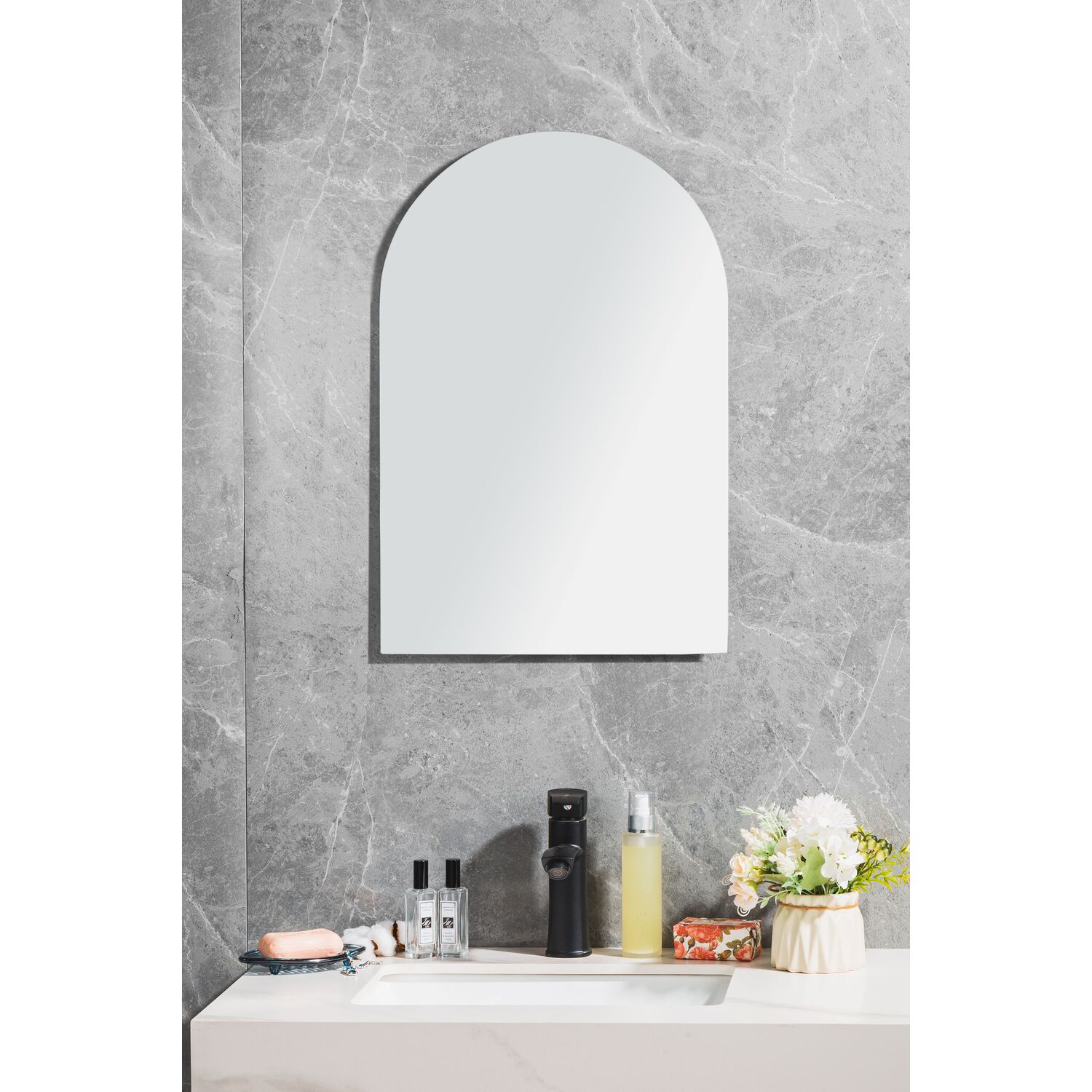 Arch Bathroom Mirror 60 x 40cm Image 2