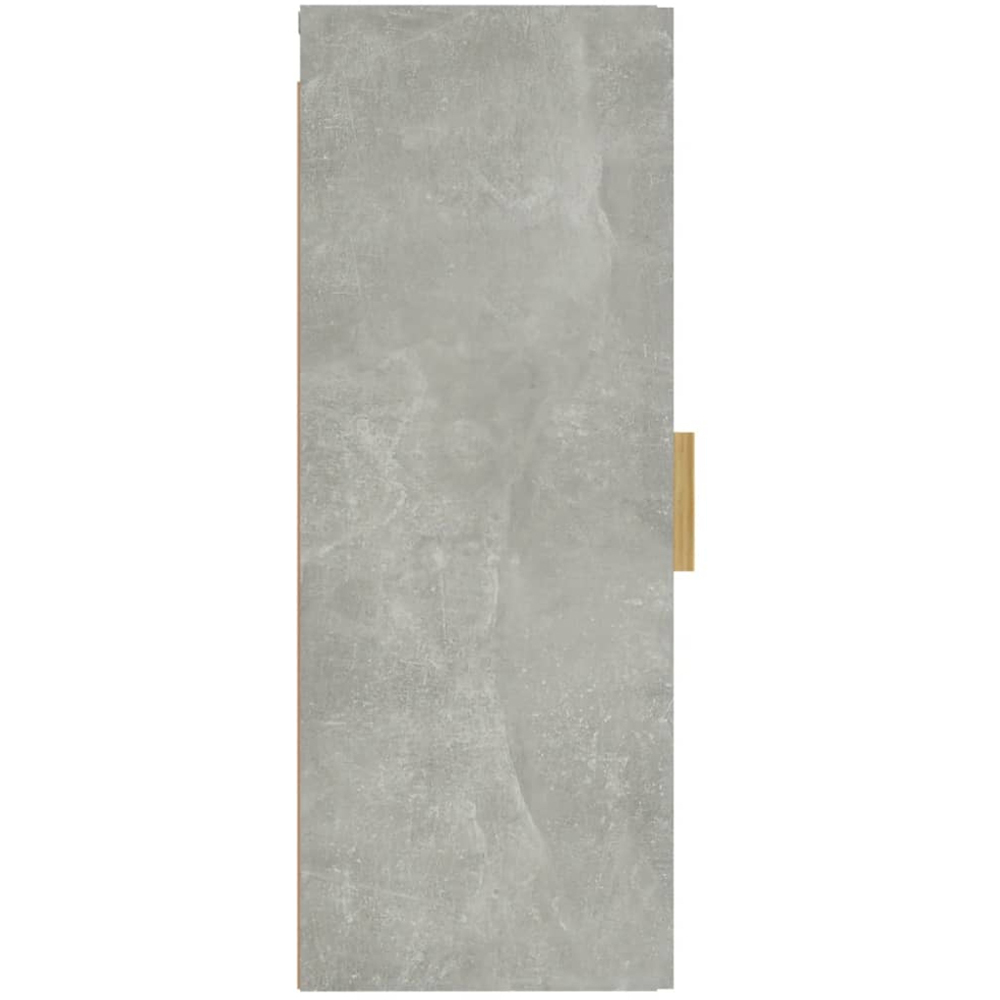 vidaXL Single Door Concrete Grey Wall Cabinet with Gold Handle Image 7