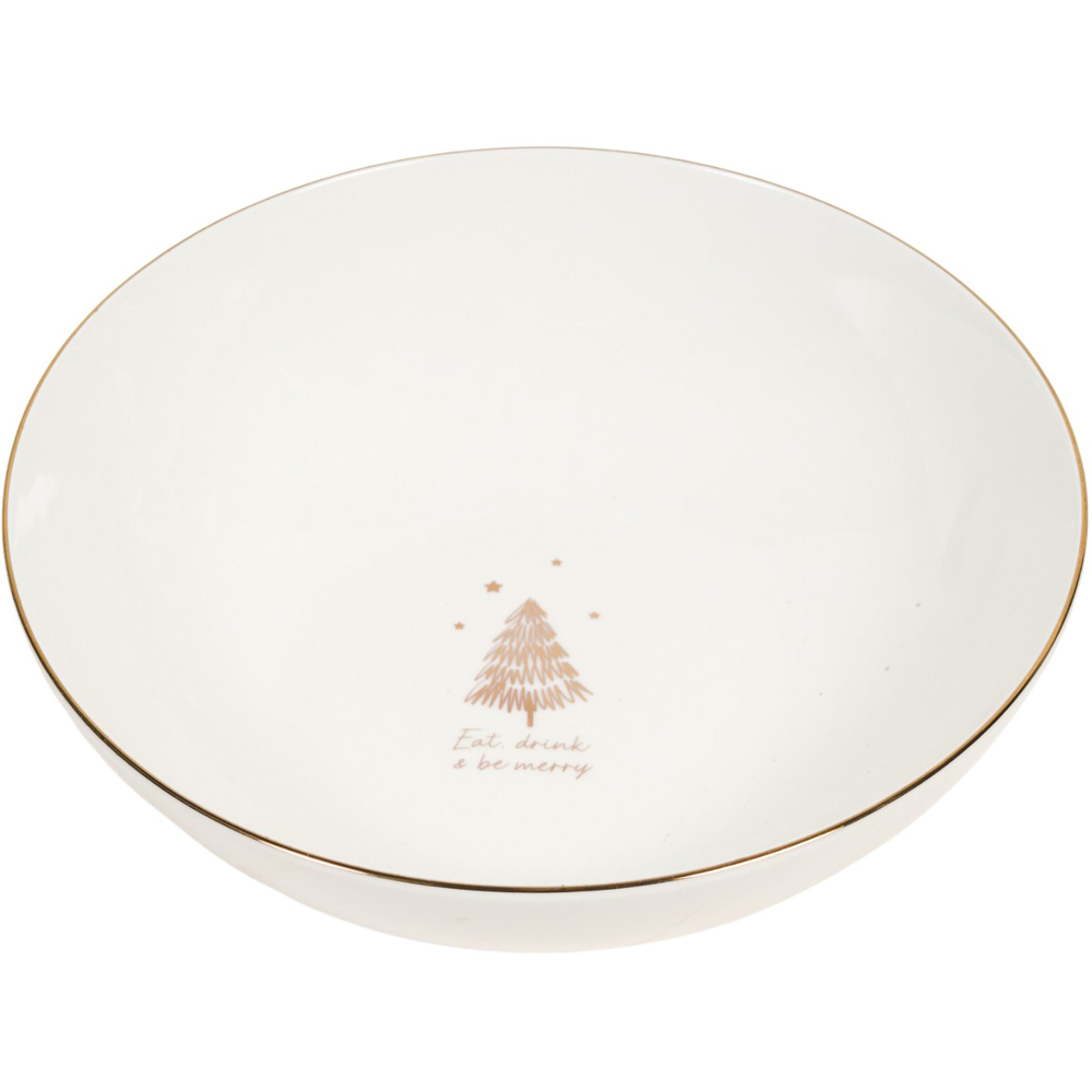Gold Spruce Serving Bowl White Image 4