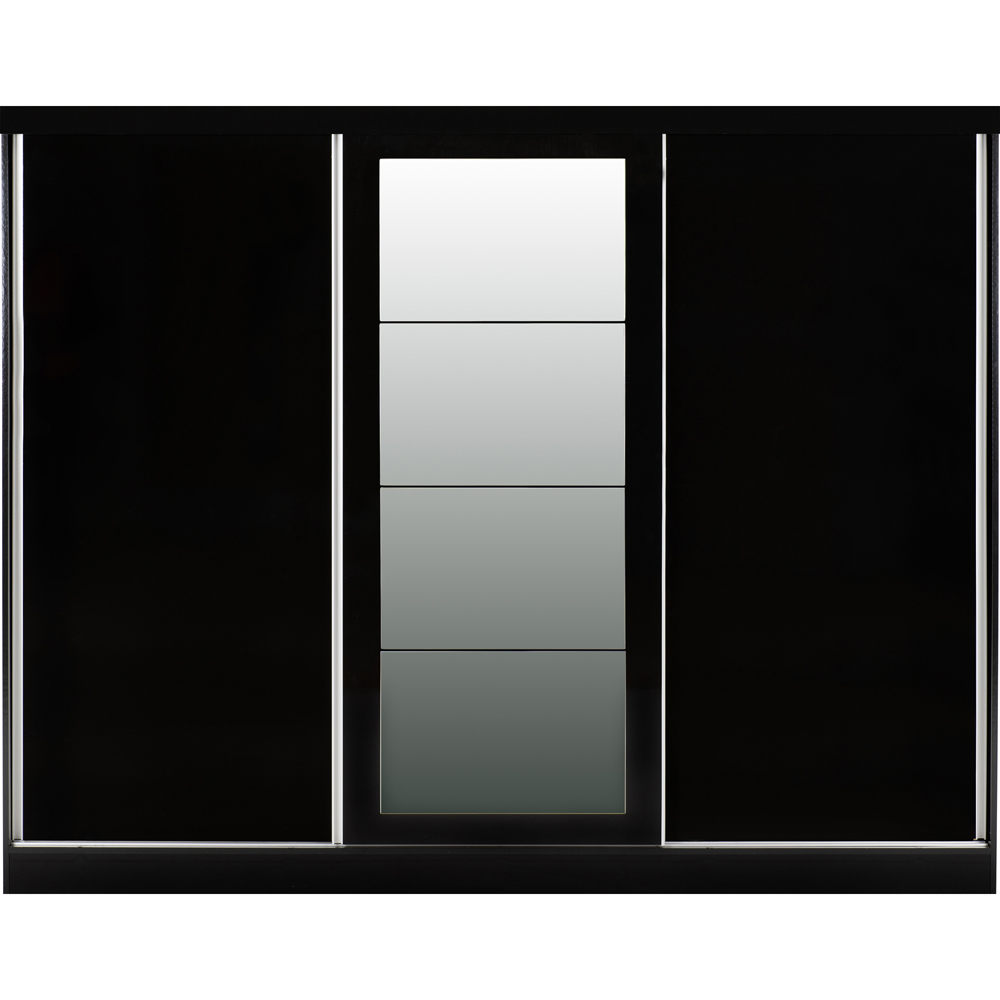 Seconique Nevada 3 Door Black Sliding Wardrobe Image 2