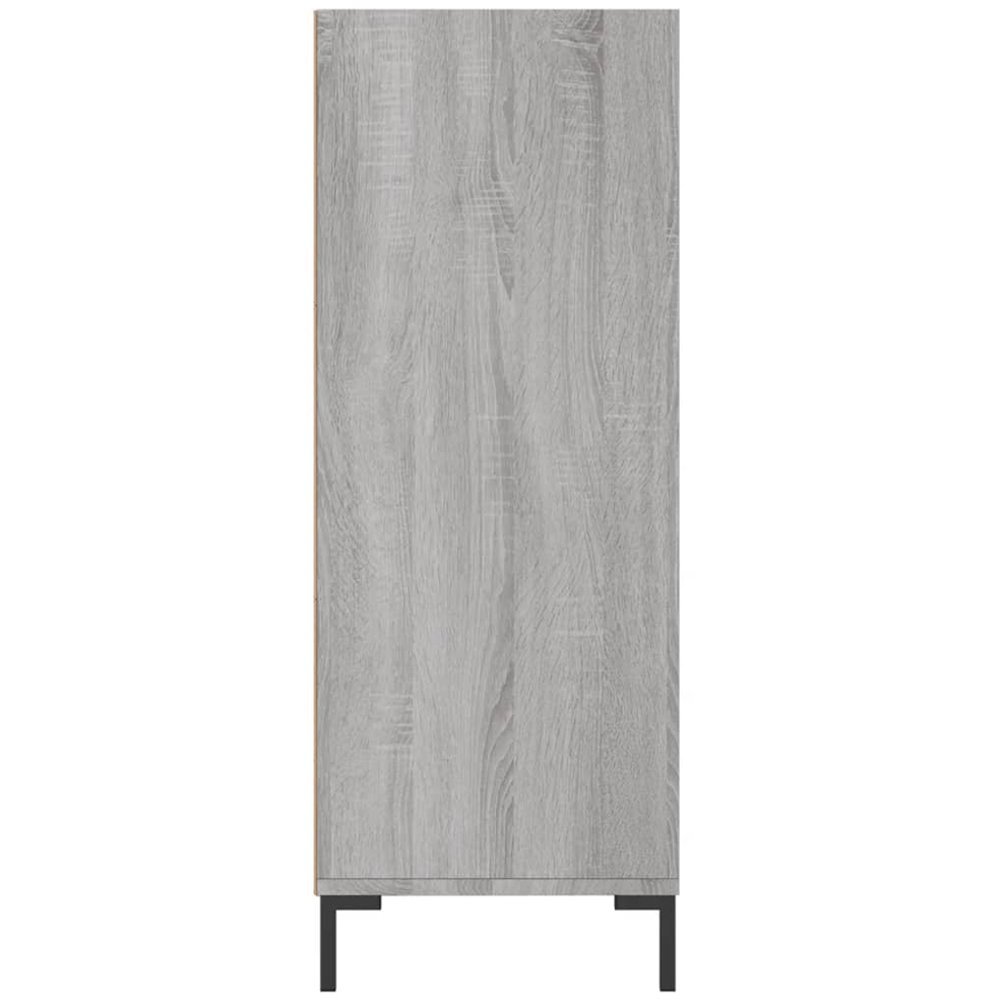 vidaXL 3 Shelf Grey Sonoma Bookcase Image 5