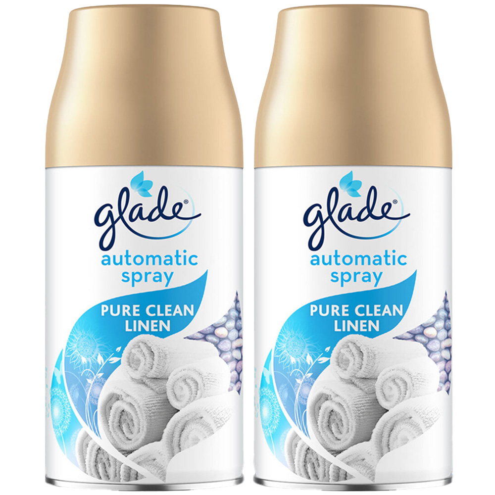 Glade Pure Clean Linen Automatic Spray Refill 269ml 2 Pack Image 1