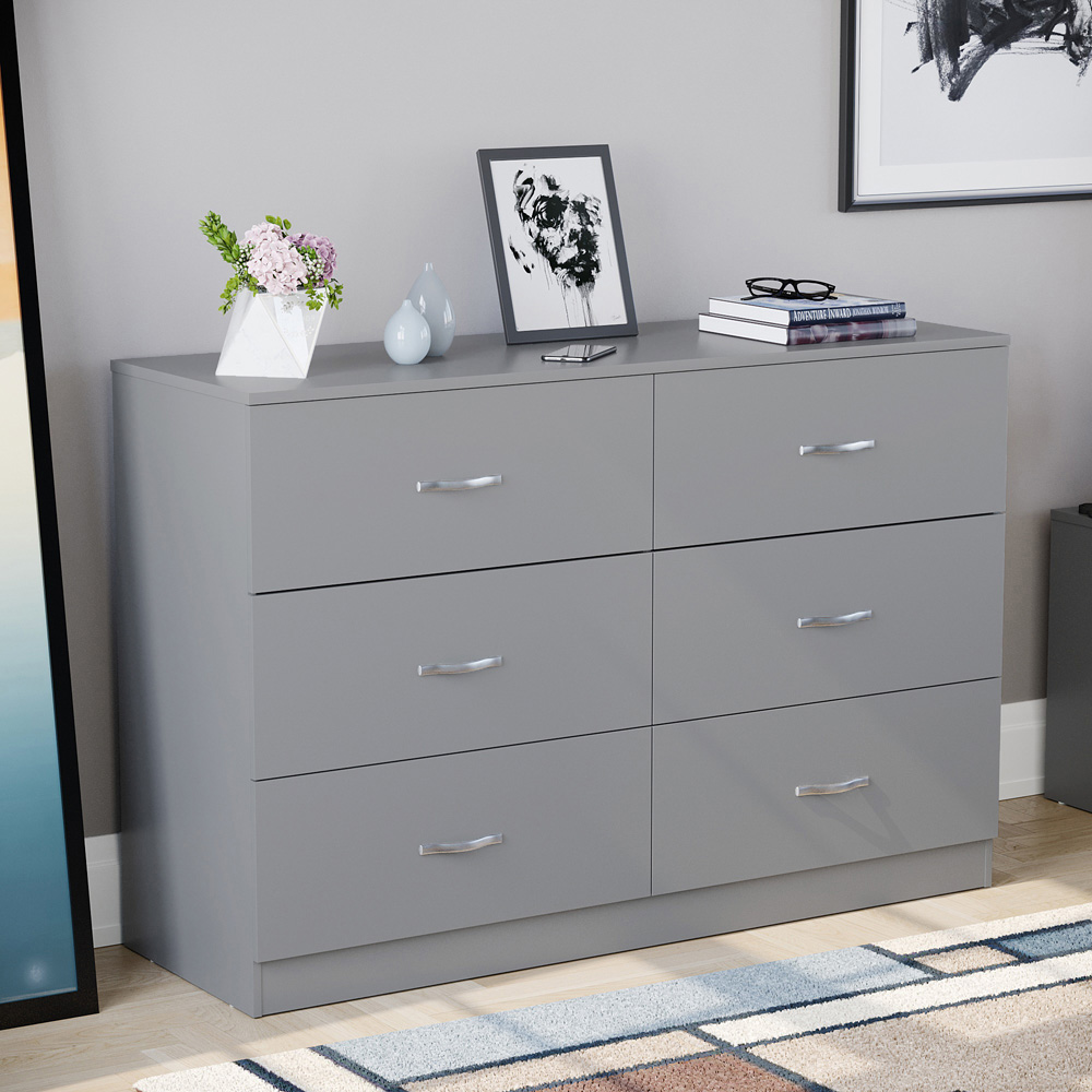VIDA DESIGNS Riano Grey 3 Piece Bedroom Furniture Set Image 3