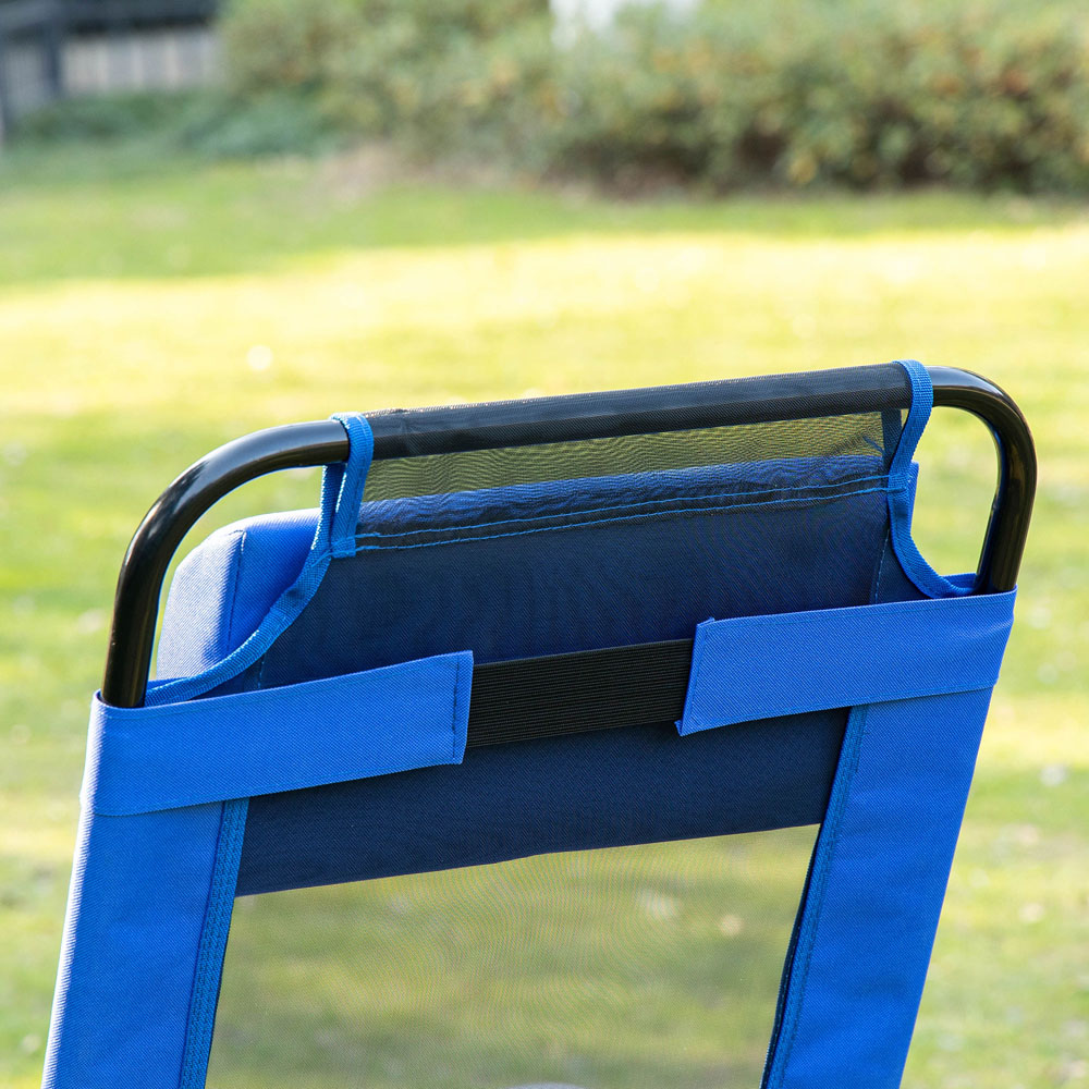 Outsunny Set of 2 Blue Folding Recliner Camping Chair Image 5