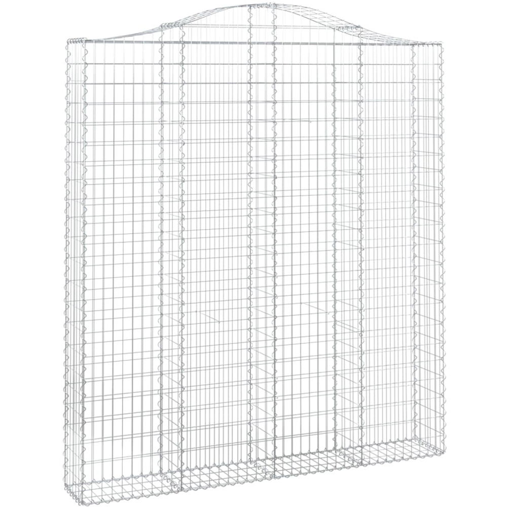 vidaXL Silver Galvanised Iron Gabion Basket 200 x 30 x 220/240cm 2 Pack Image 1