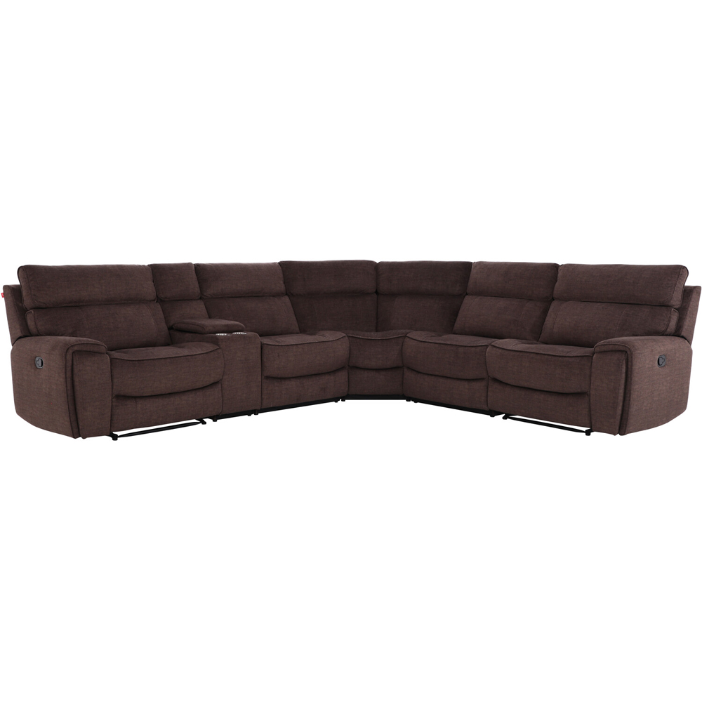 Cancun 5 Seater Brown Corner Sofa Image 9