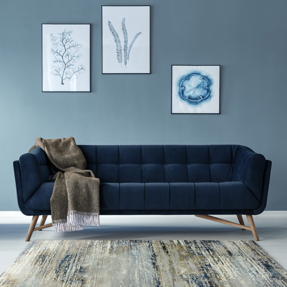 Esselle Home Solar Neptune Natural and Blue Rug 200 x 290cm Image 7