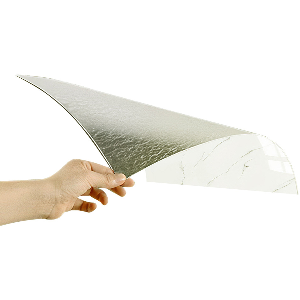 Living and Home Marble Patterned Off White Self Adhesive PVC Wall Sticker 10 Pack Image 3