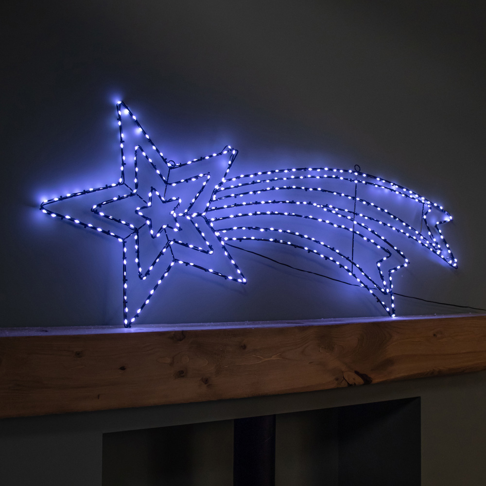 Samuel Alexander 373 Twinkling White LED Light-Up Shooting Star Christmas Decoration 49cm x 1.19m Image 4