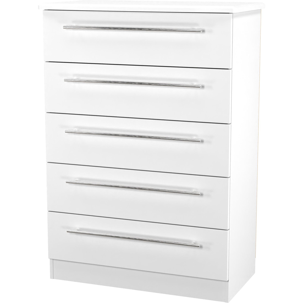 Crowndale Sherwood 5 Drawer Porcelain Matt Chest of Drawers Image 4