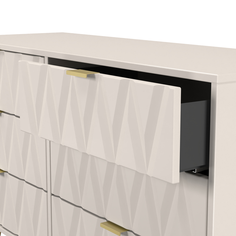 Crowndale Diamond 6 Drawer Kashmir Matt Wide Chest of Drawers Ready Assembled Image 5