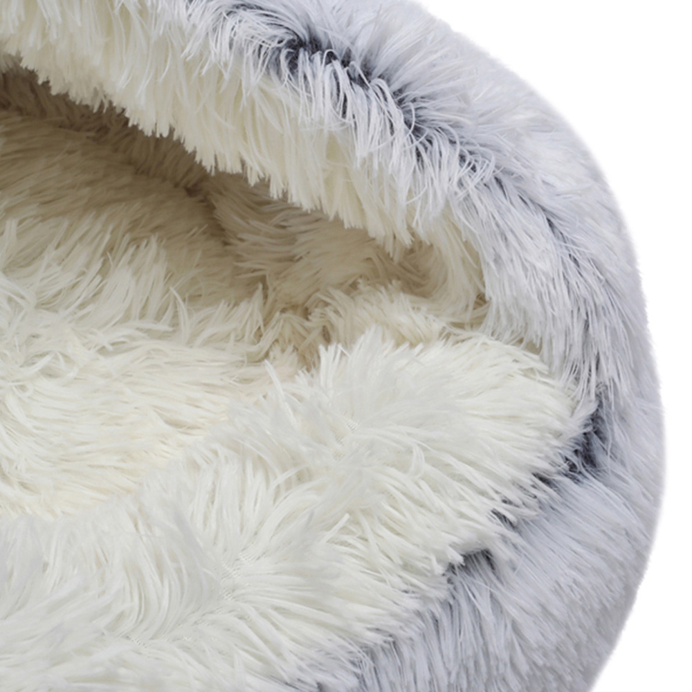 H&O Direct Grey Soft Plush Shell Pet Bed 40cm Image 4