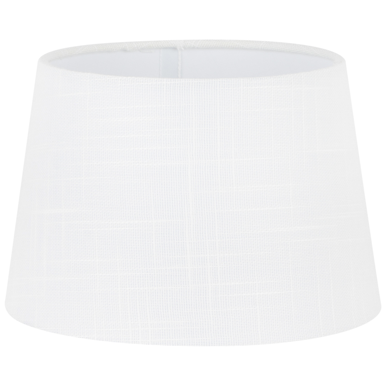 White Linen Textured Small Lamp Shade Image 1