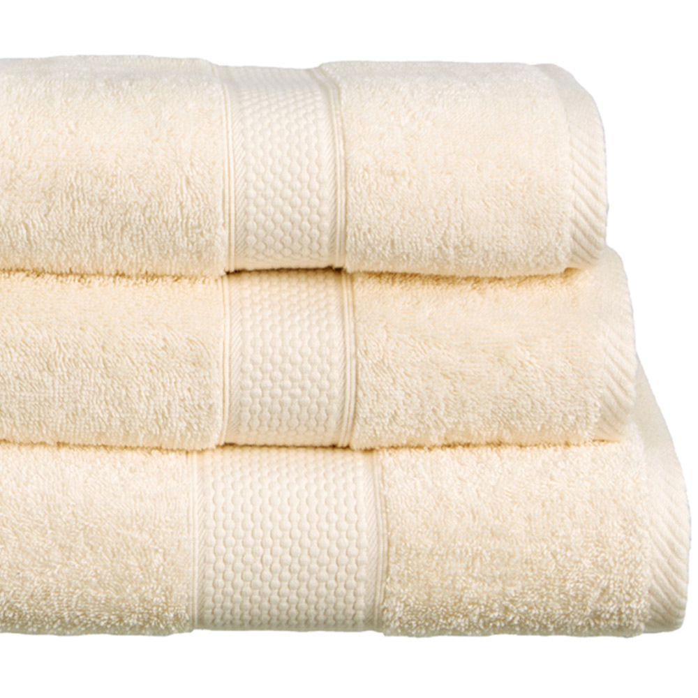 Imperial Hotel Quality Cream Combed Cotton Turkish Bath Mat Image 2