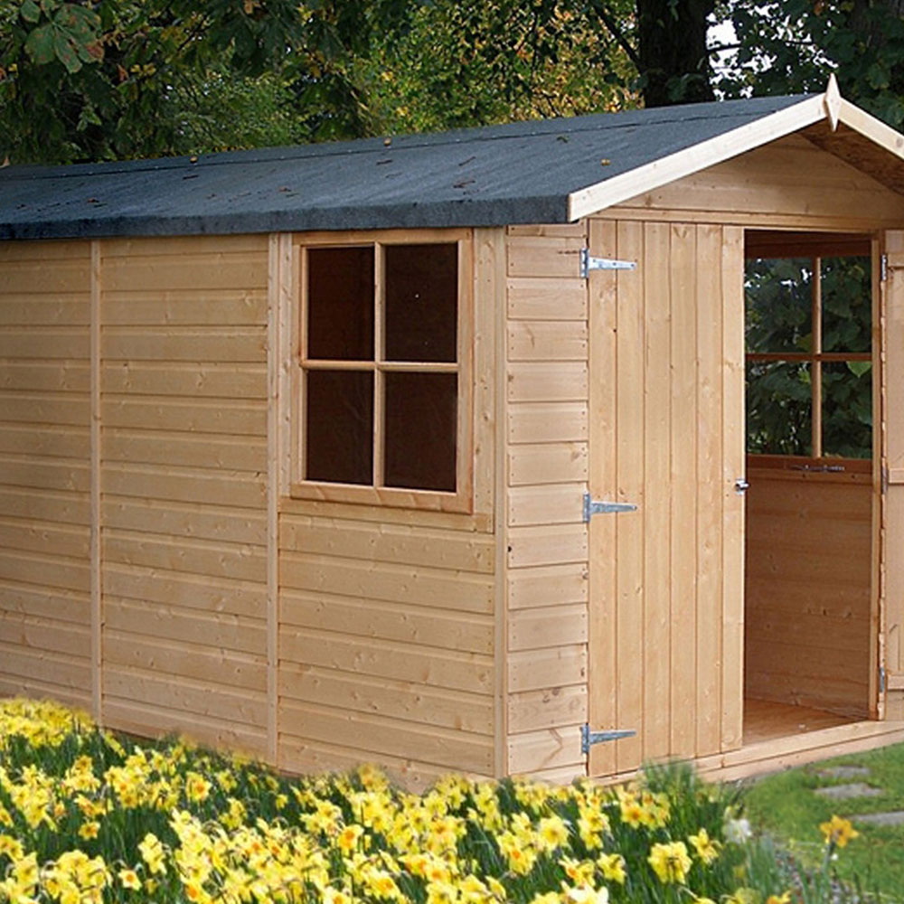 Shire Jersey 7 x 13ft Double Door Dip Treated Shiplap Shed Image 3