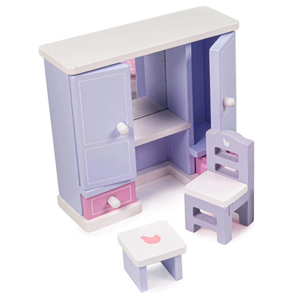 Tidlo Kids Dolls House Bedroom Furniture Set Image 2