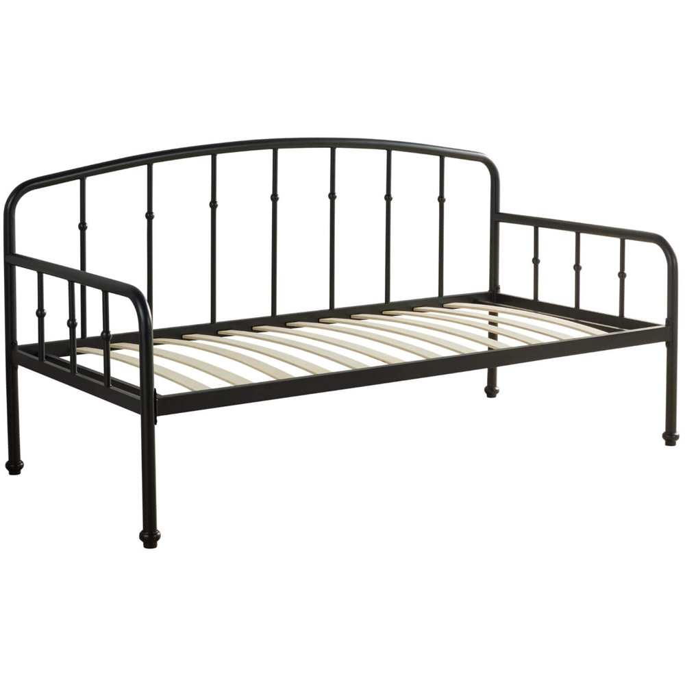 Home Source Athena Single Black Metal Day Bed Image 2