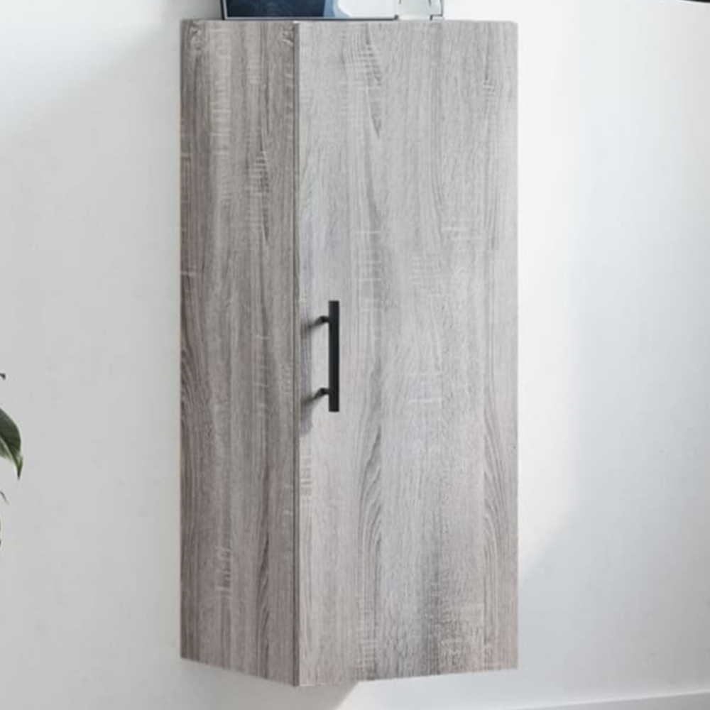 vidaXL Single Door Grey Sonoma Wall Mounted Cabinet Image 1